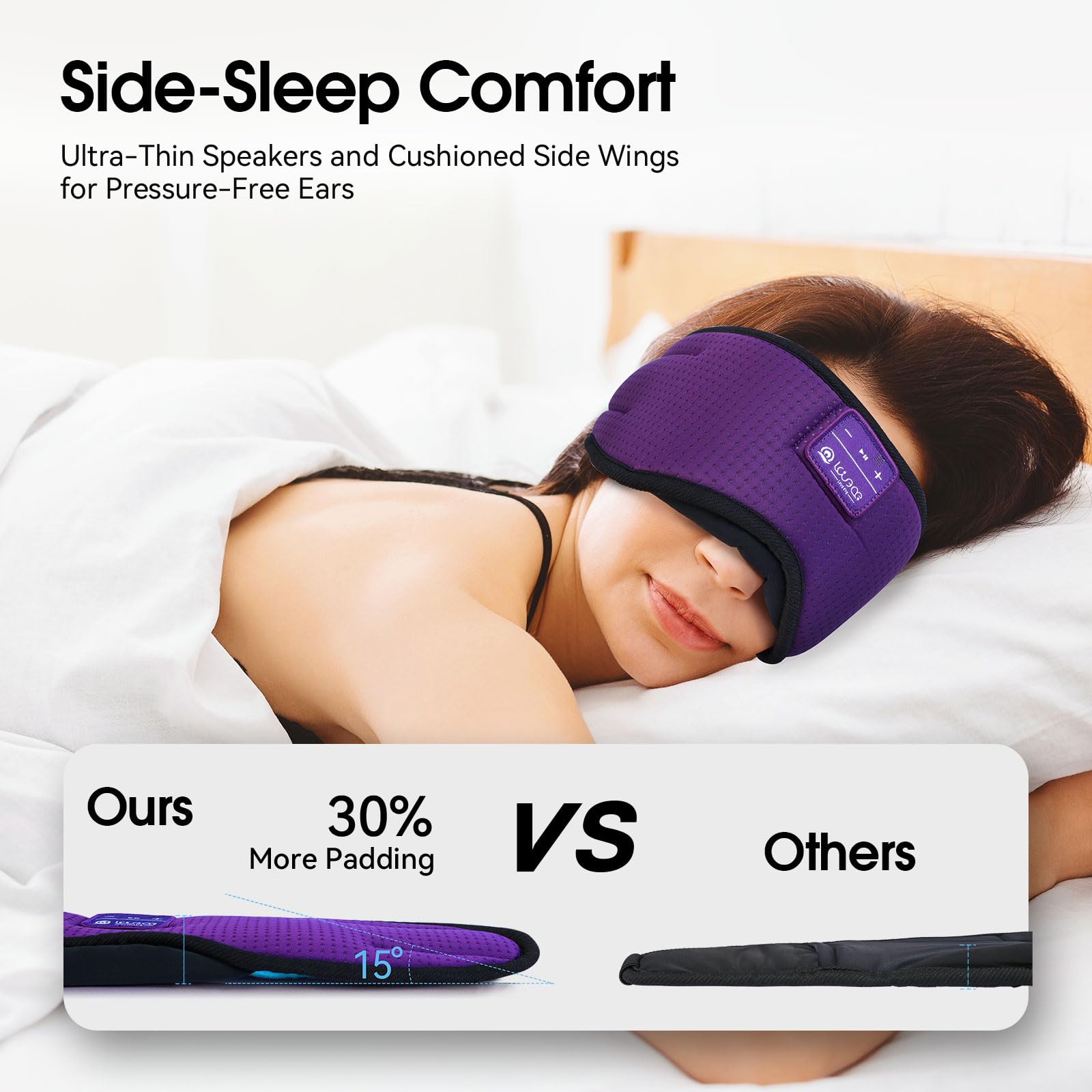 LOVE EYE mask adjustable Velcro strap ensures secure fit