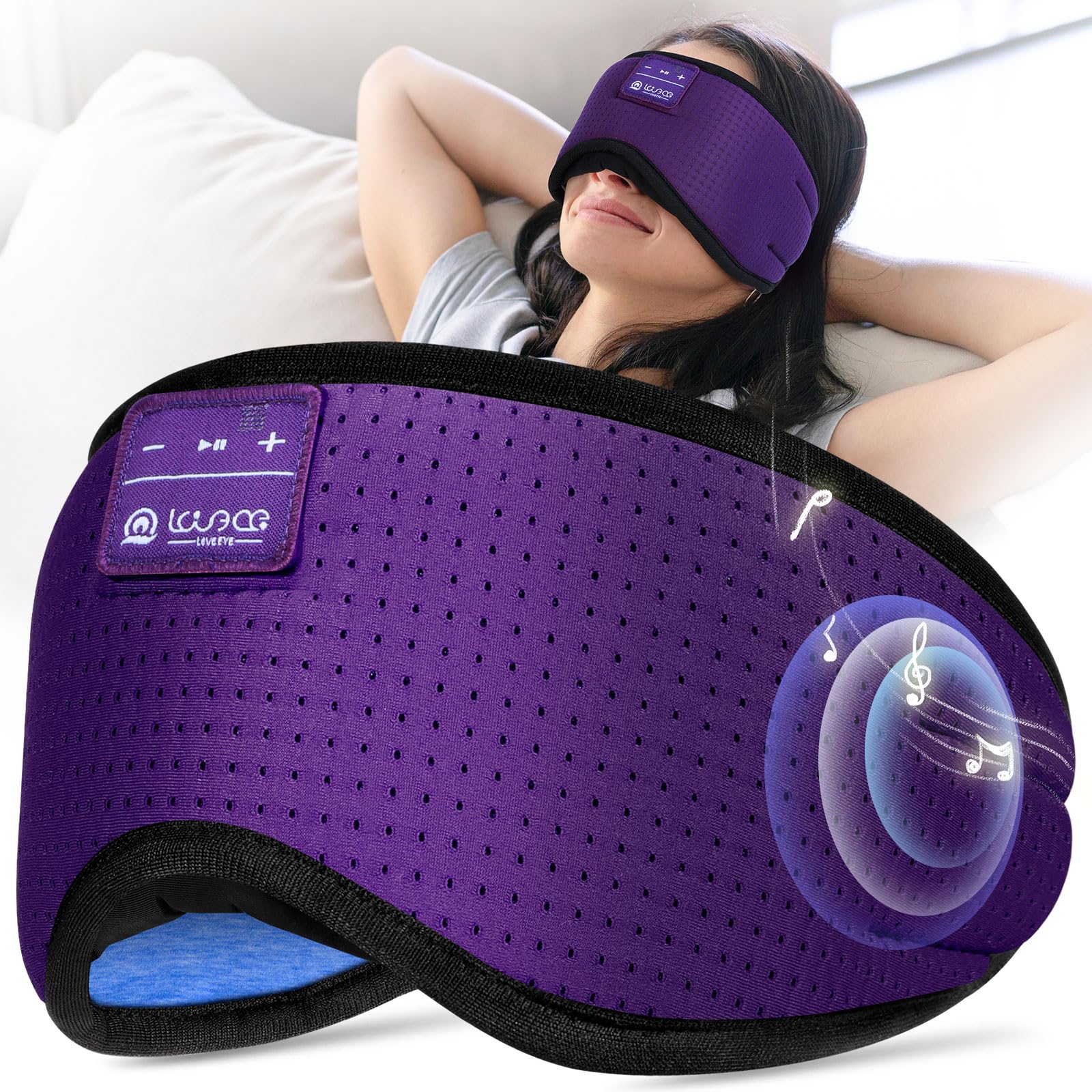 LOVE EYE sleep mask with soft cotton for all-night comfort and darkness