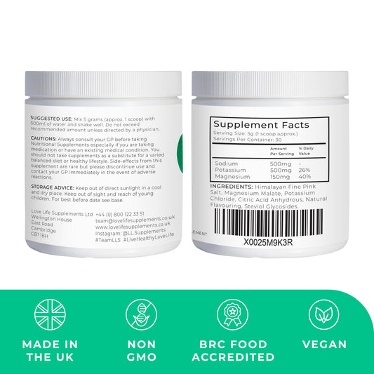 Love Life Electrolytes powder scoop enables precise, easy dosing for consistent hydration.