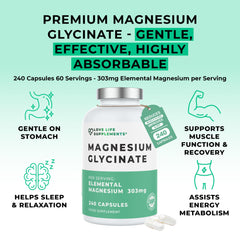 Love Life Supplements magnesium bisglycinate pour emphasizes easy dosing and fast absorption.