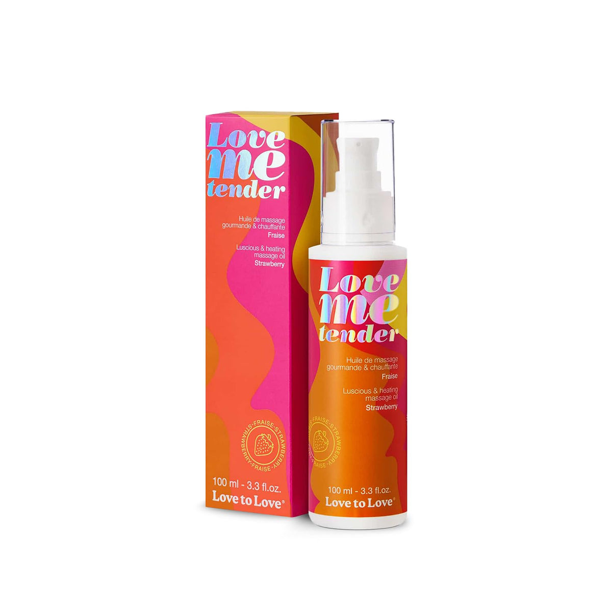 Love Me Tender bottle pour — silky glide for intimate massages.