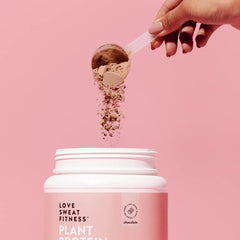 Love Sweat Fitness fiber-rich shake after workout supports fullness