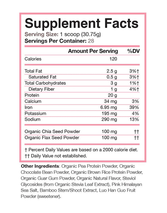 Love Sweat Fitness pea brown rice protein mix bowl showing plant-based source