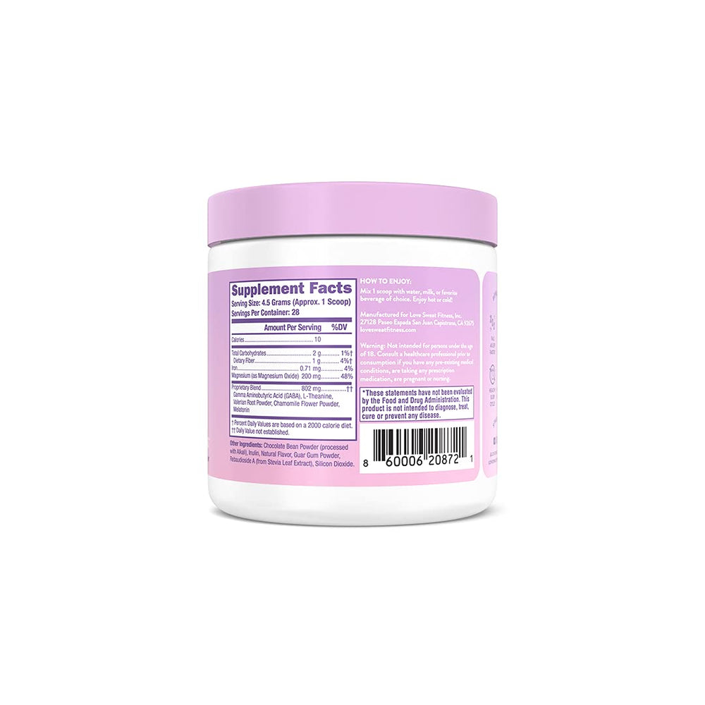 Love Sweat Fitness Sleep Boost nightstand scene prepares for a restful evening.