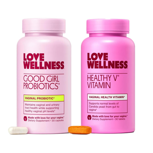 Love Wellness Good Girl Probiotics bottle supports vaginal microbiome balance