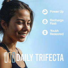 Lovie Style Daily Trifecta grape daily routine setup on a desk