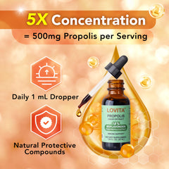 LOVITA propolis resin with a spoonful serving for easy daily intake