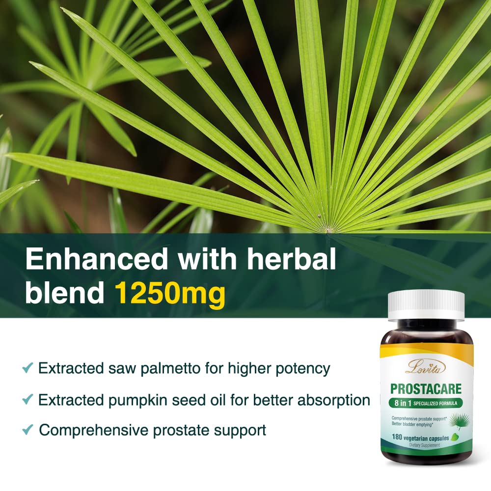 Daily 500 mg saw palmetto serving for men on the go