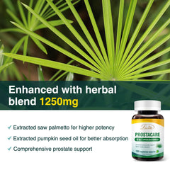 Daily 500 mg saw palmetto serving for men on the go
