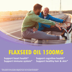 LOVITA flaxseed oil packaging front reveals 180 softgels and 90-day supply.