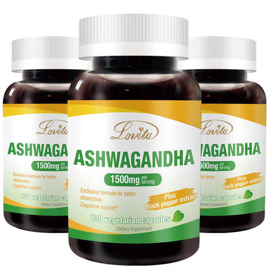 Lovita KSM-66 Ashwagandha bottle front for mood support
