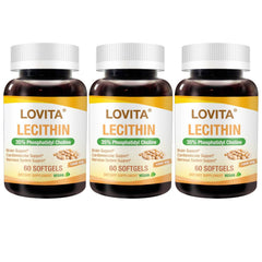 Lovita Lecithin softgels bottle front for daily support