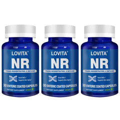Lovita NR 350 mg bottle with enteric-coated capsules for daily use
