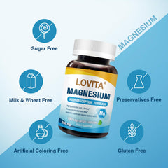 Lovita vegan certification mark signals plant-based magnesium option.