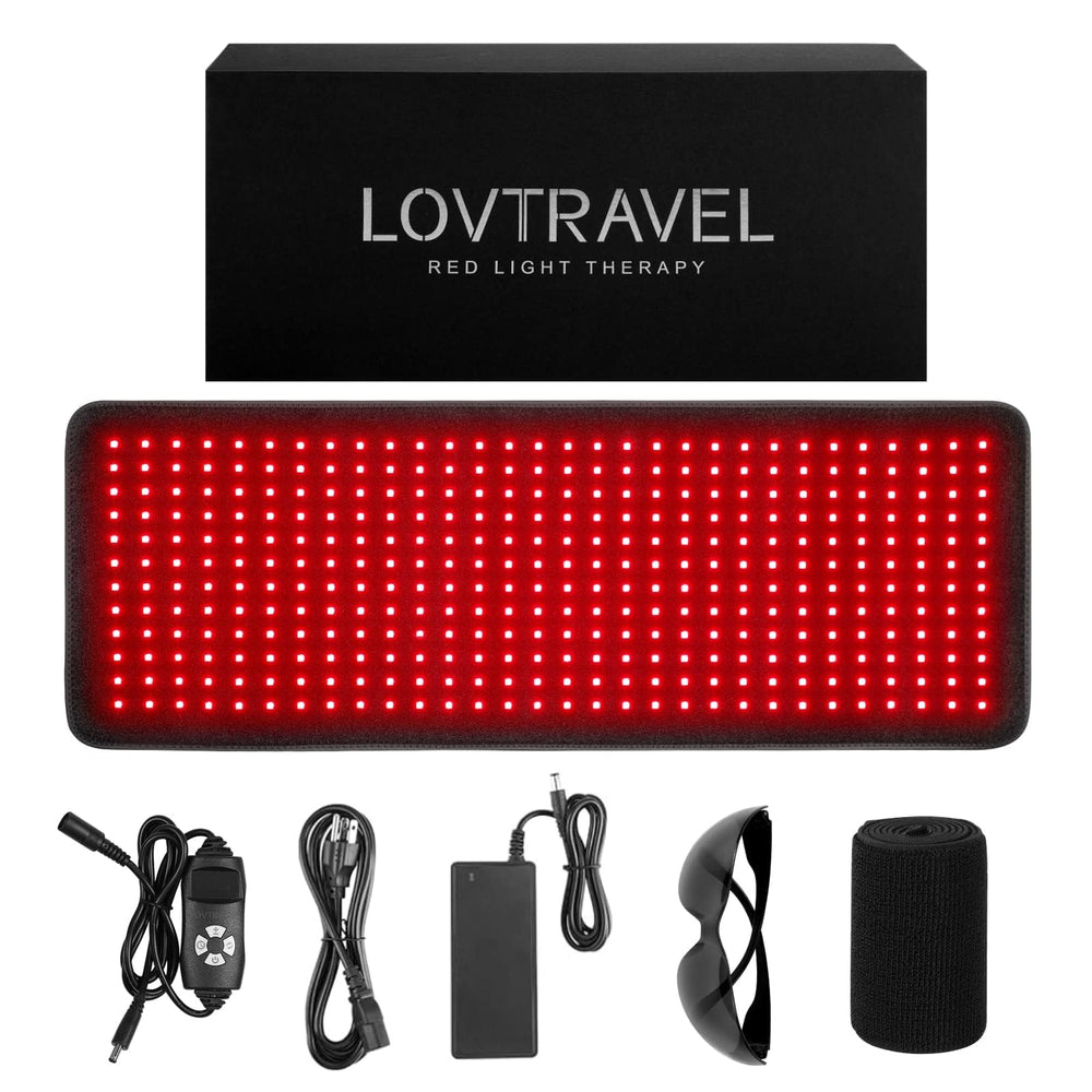 LOVTRAVEL 360pcs LED red and infrared pad covers a large treatment area.
