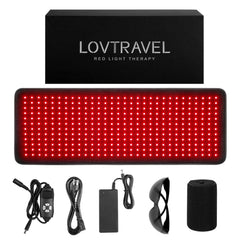 LOVTRAVEL 360pcs LED red and infrared pad covers a large treatment area.