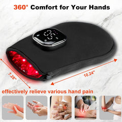 LOVTRAVEL 850nm near-infrared glove bottom-view targeting fingers and wrist