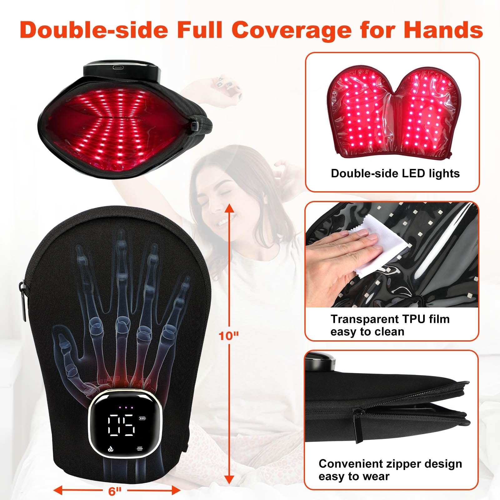 LOVTRAVEL flexible zipper design allowing half-open wear