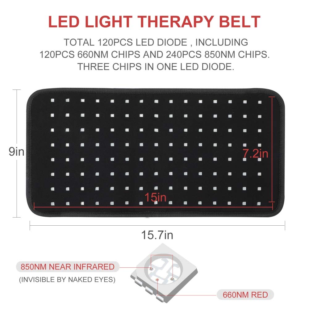 LOVTRAVEL large 157x8 inch therapy pad enables broad treatment coverage.
