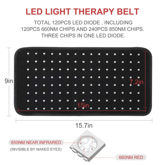 LOVTRAVEL large 157x8 inch therapy pad enables broad treatment coverage.