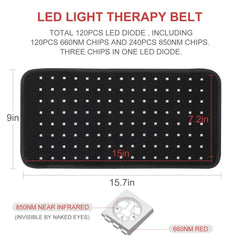 LOVTRAVEL large 157x8 inch therapy pad enables broad treatment coverage.
