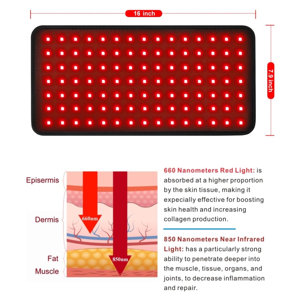 LOVTRAVEL 660nm red light emission targets surface tissues for visible effects.