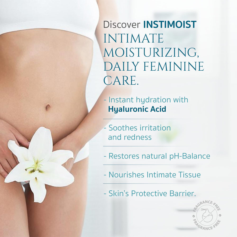 LOVV Instimoist Vulva hyaluronic acid focus highlights deep hydration.