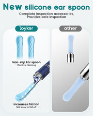 Loyker 6-LED lighting and 360° view illuminate the ear canal clearly