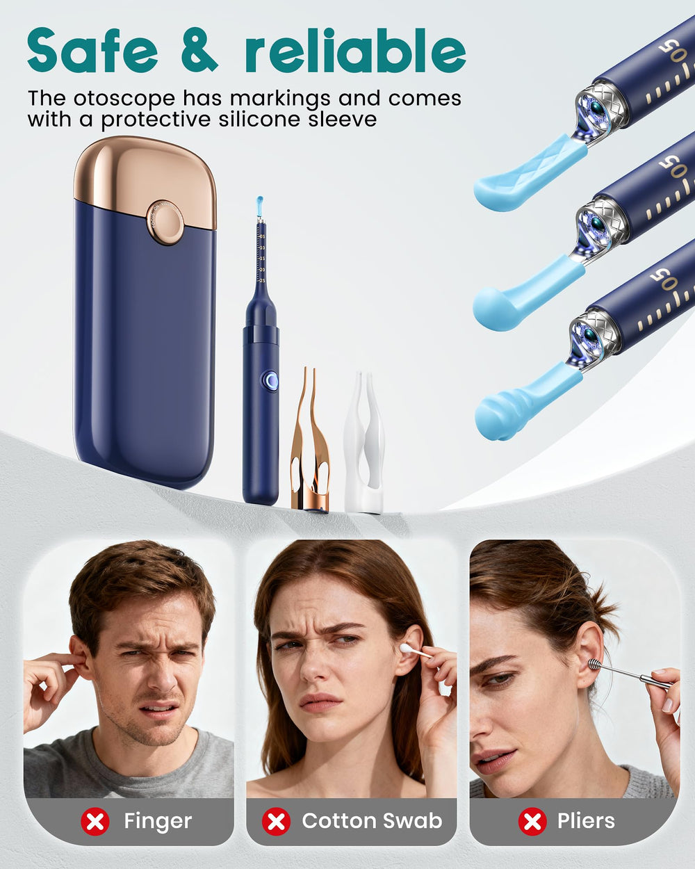 Loyker silicone ear spoon design offers non-slip use and safe handling