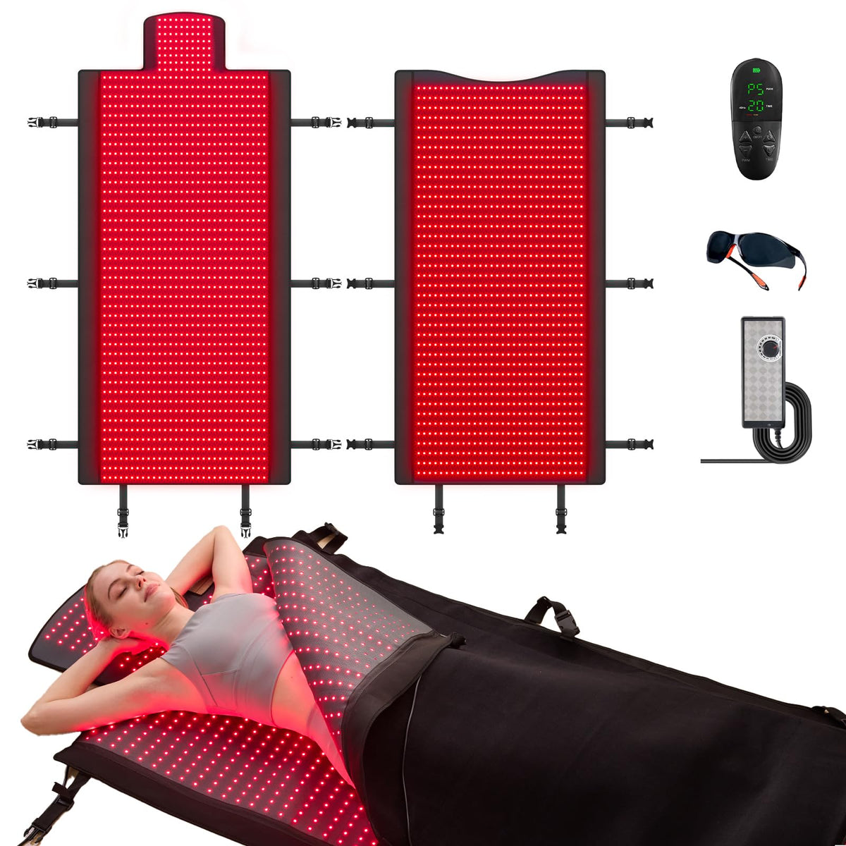 LPKP extra-large red light mat with full-body coverage for at-home therapy.