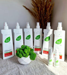 Aloe-Via full-body spray being used for daily hydration