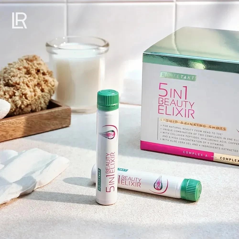 LR Health & Beauty Lifetakt Elixir packaging and label on display.