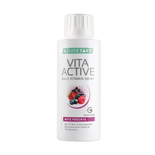 LR Health & Beauty Vita Active Red Fruit Drink bottle for daily vitamin boost.
