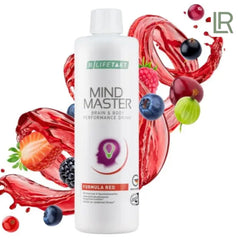 LR Health & Beauty Mind Master Red gel content with aloe and grape.