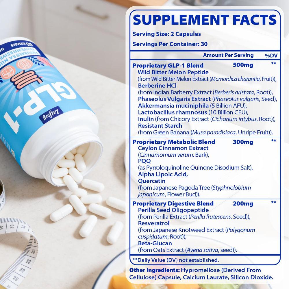 Lriftey GLP-1 digestion scene showing probiotic blends at work.