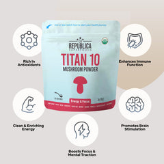 LRLA Titan 10 smoothie shot highlights versatile gut-friendly powder use