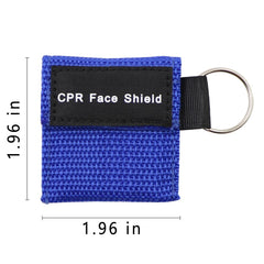 LSIKA-Z CPR shield blue nylon pouch and ring for portability