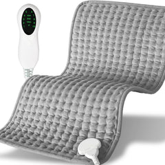 LSLCQW heating pad on back and shoulder for warmth and comfort