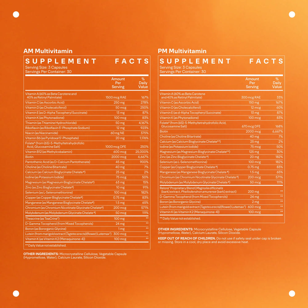LTH Daily Performance bottle back with ingredient details and NSF certification