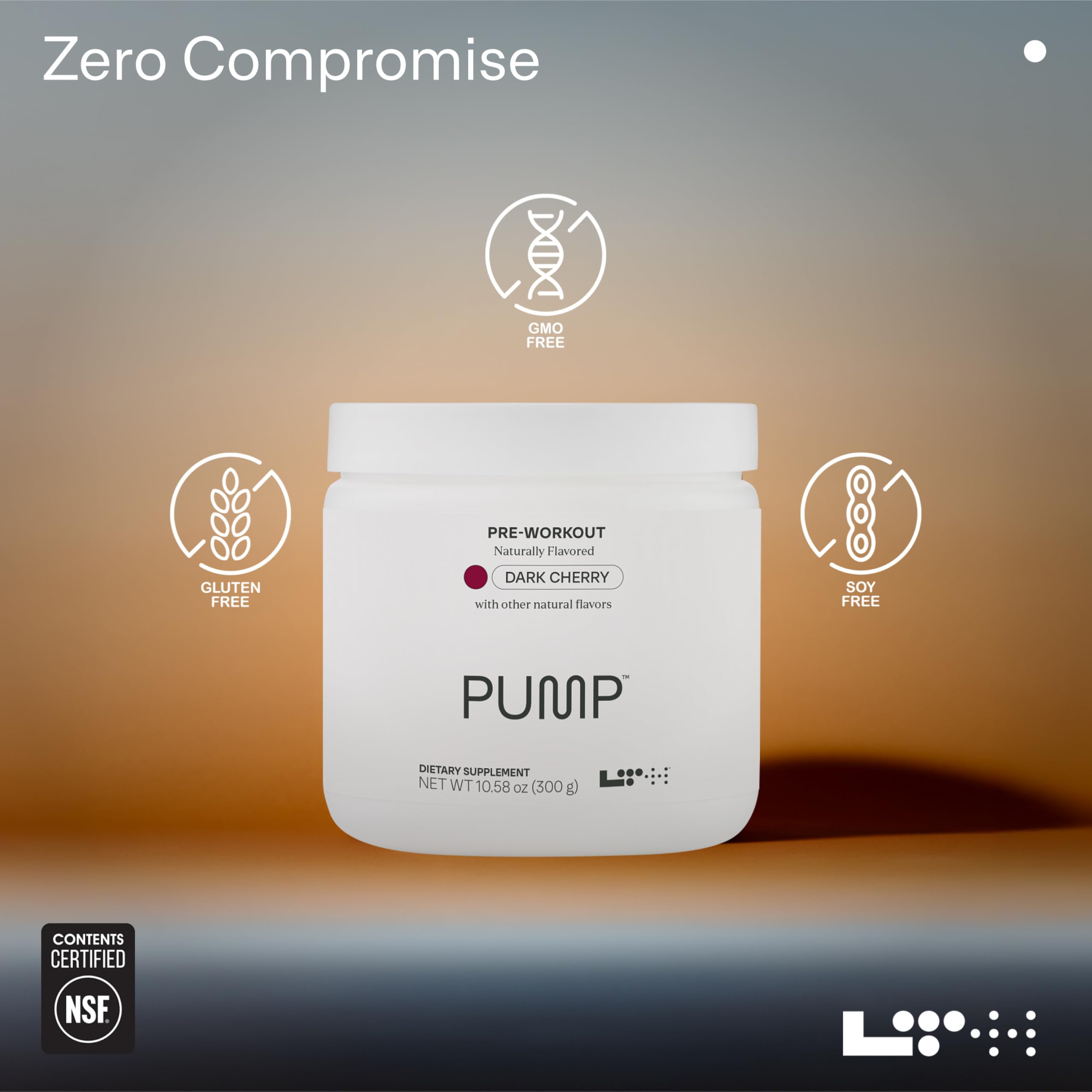 LTH Pump Tropical Breeze powder in glass showing mixing ritual