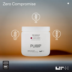 LTH Pump Tropical Breeze powder in glass showing mixing ritual