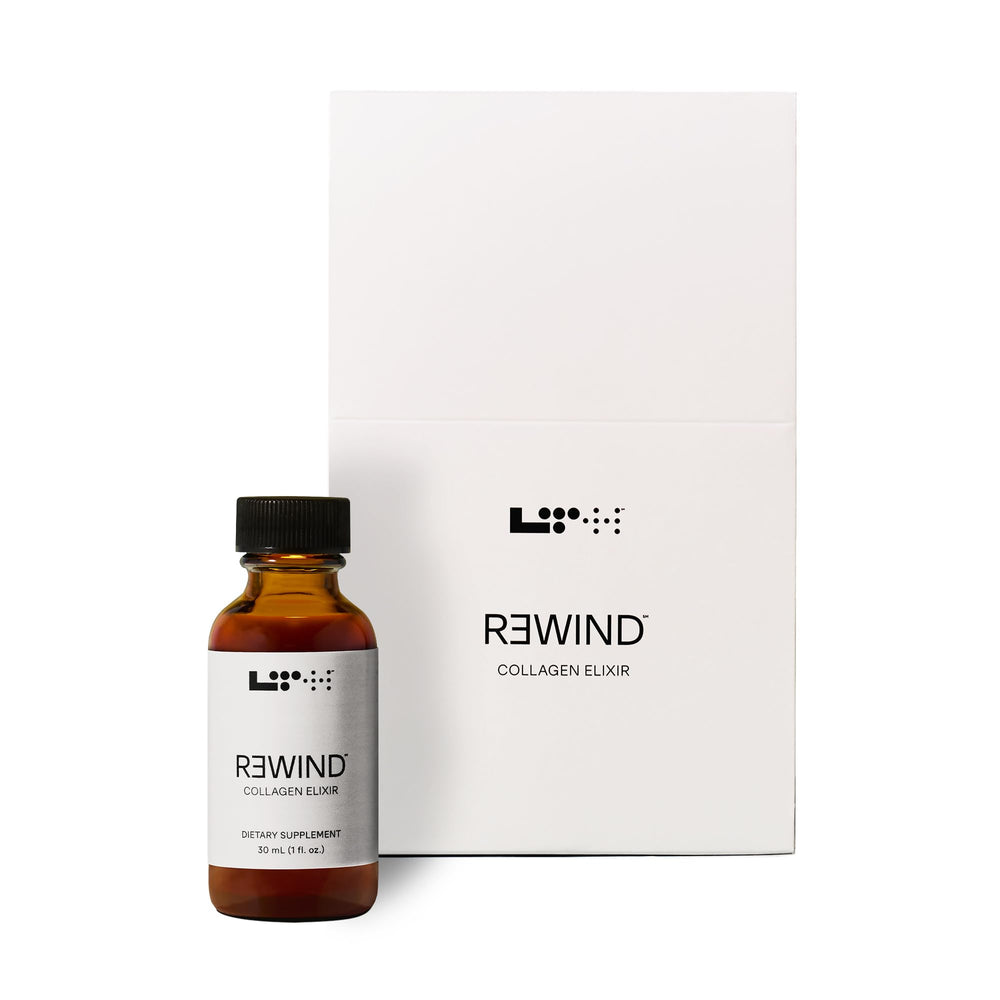 LTH Rewind Collagen Elixir bottle pour shows berry-sorbet flavor for daily beauty routine