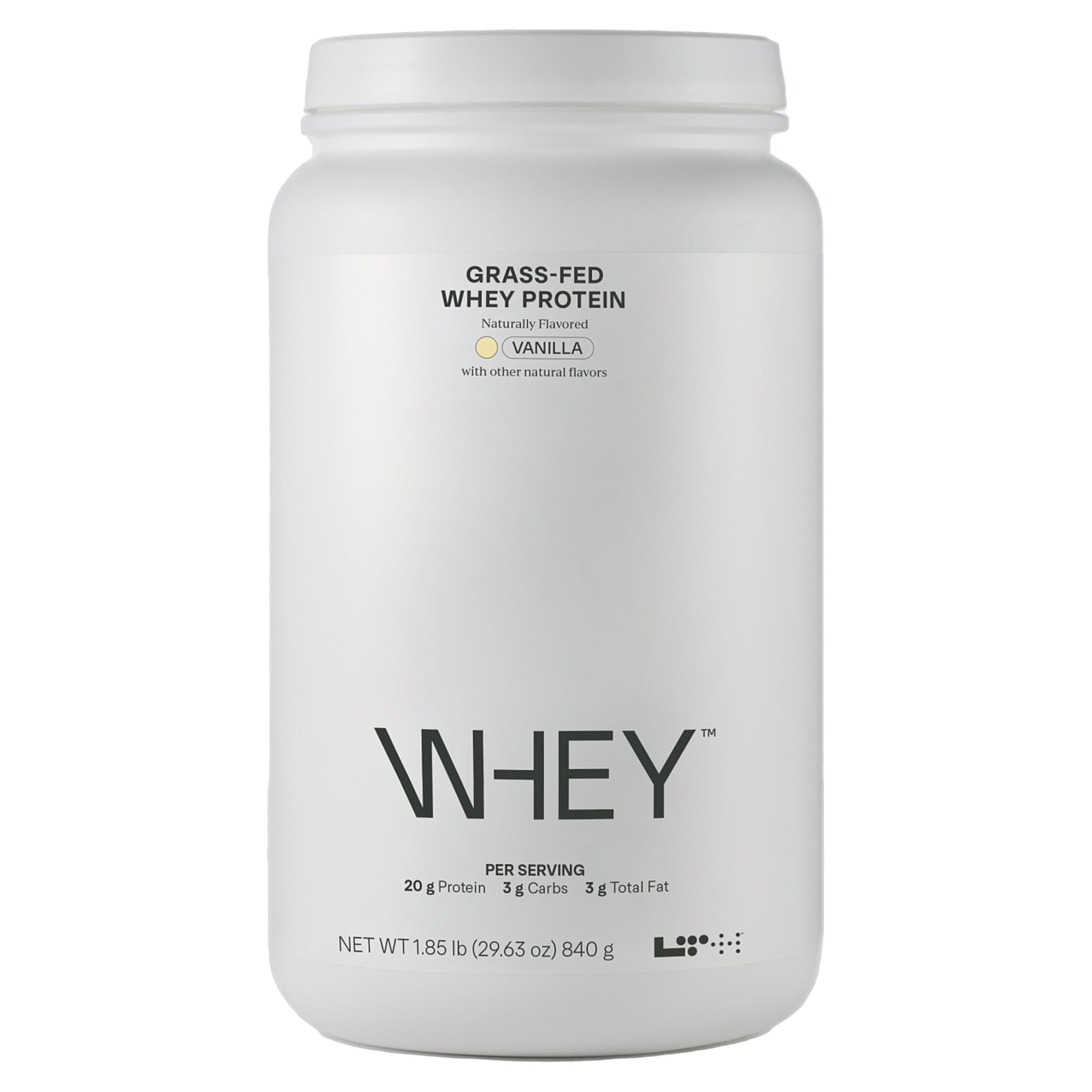 LTH Whey Protein vanilla tub front for lean muscle support.