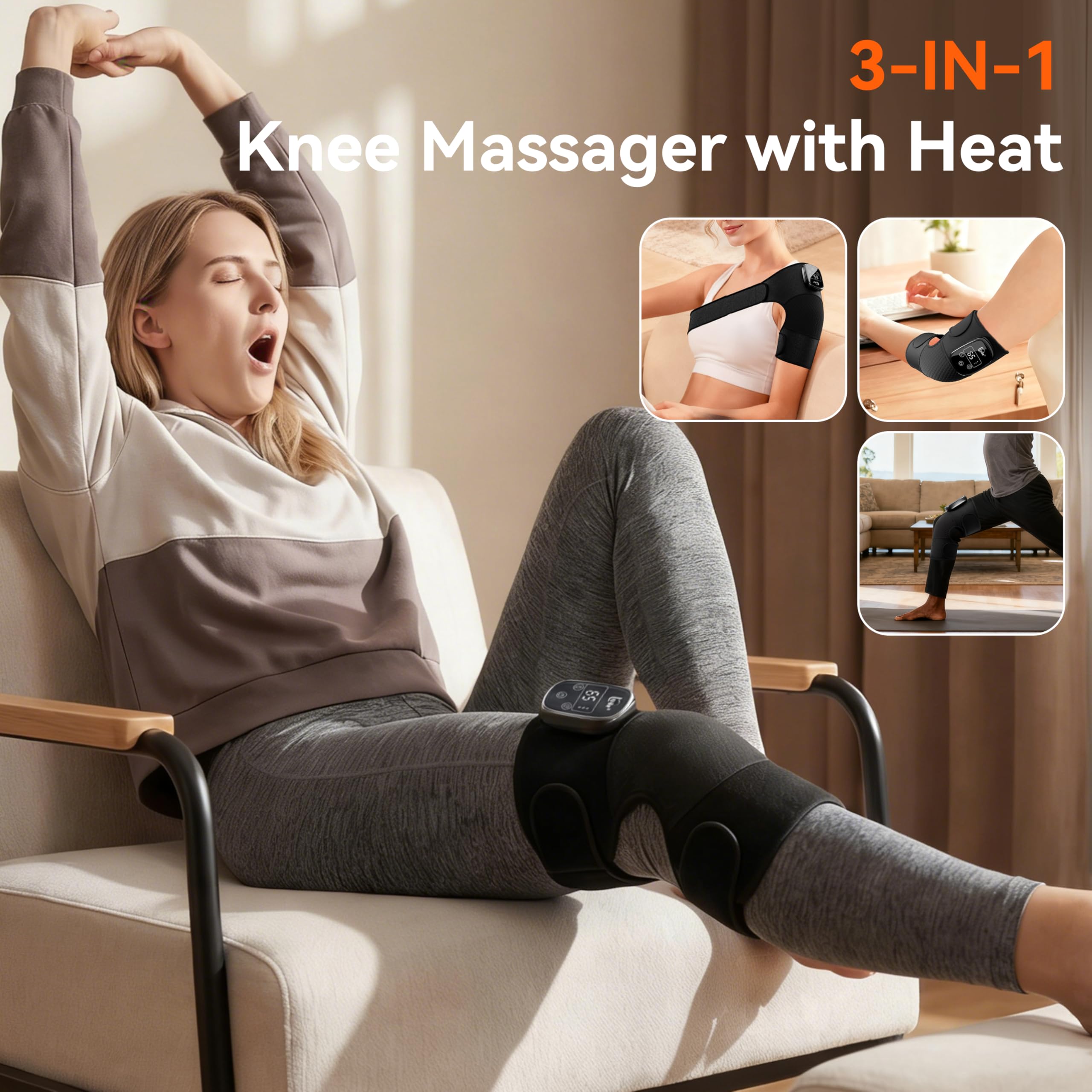 360-wrap design provides targeted knee comfort during daily activities