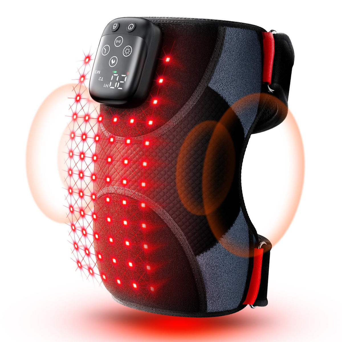 LTW knee massager wrapped around the knee for targeted comfort and mobility.