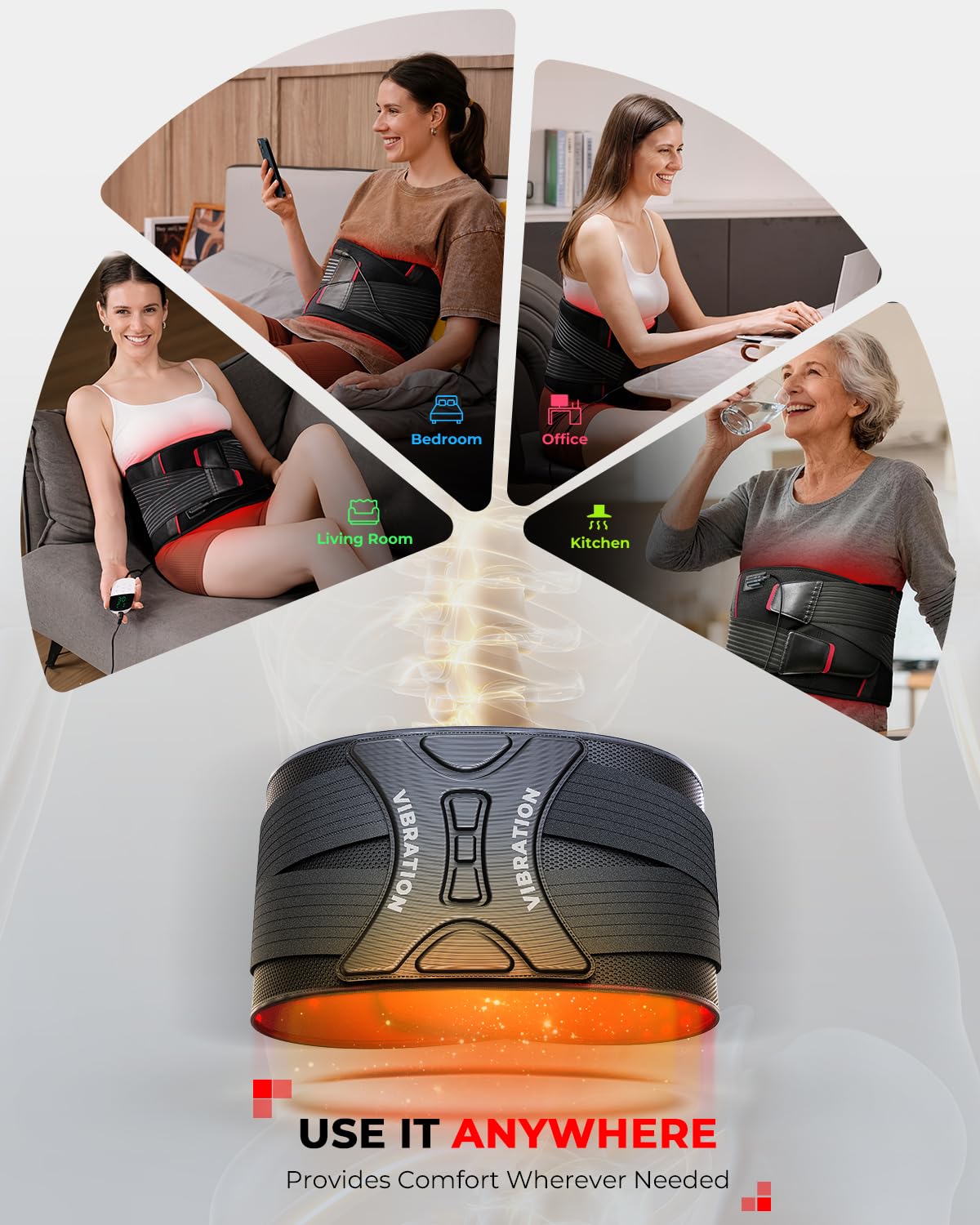 LTW belt after a workout used for at-home recovery and comfort