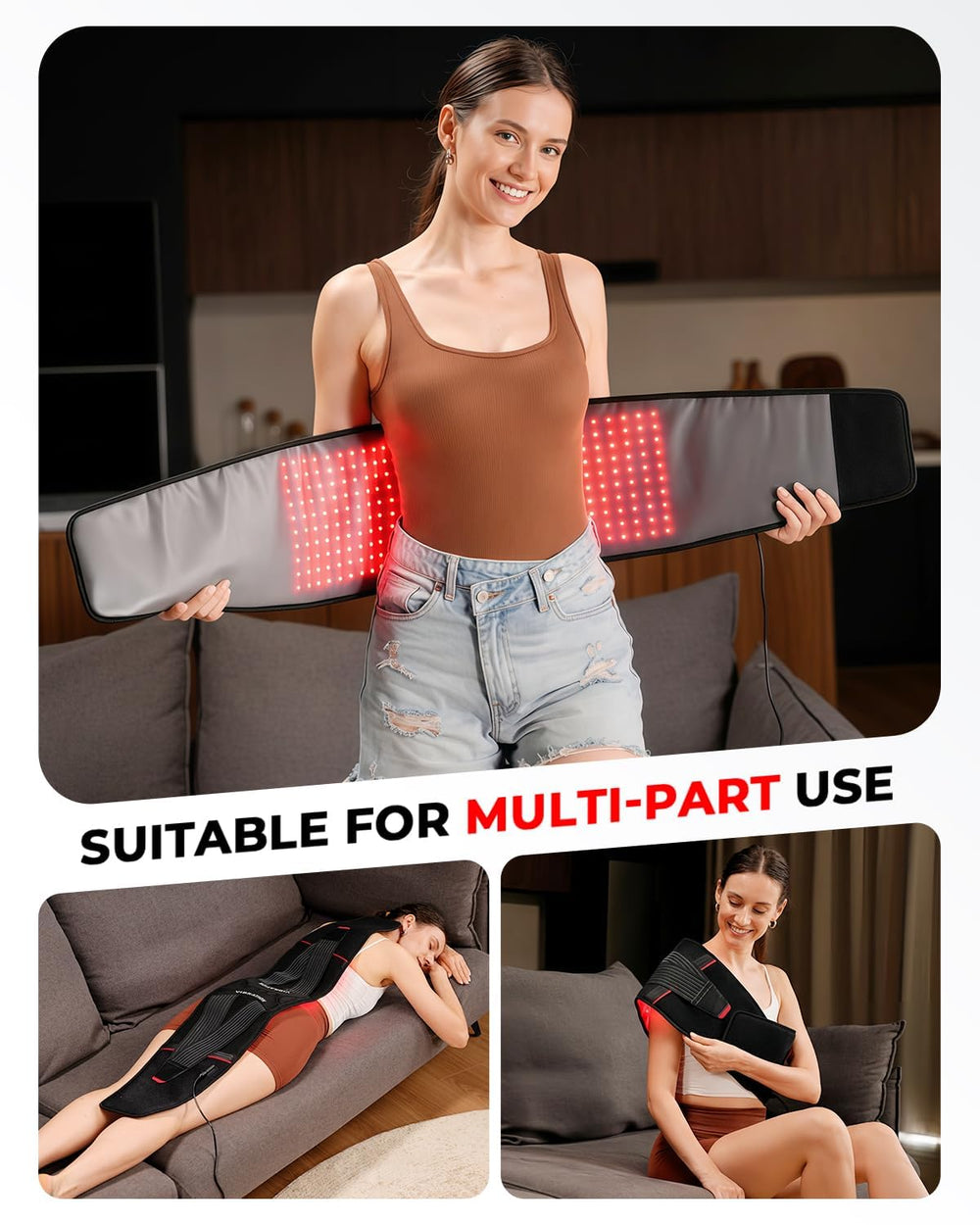 LTW red light therapy belt waist-use at home supports daily relaxation routines