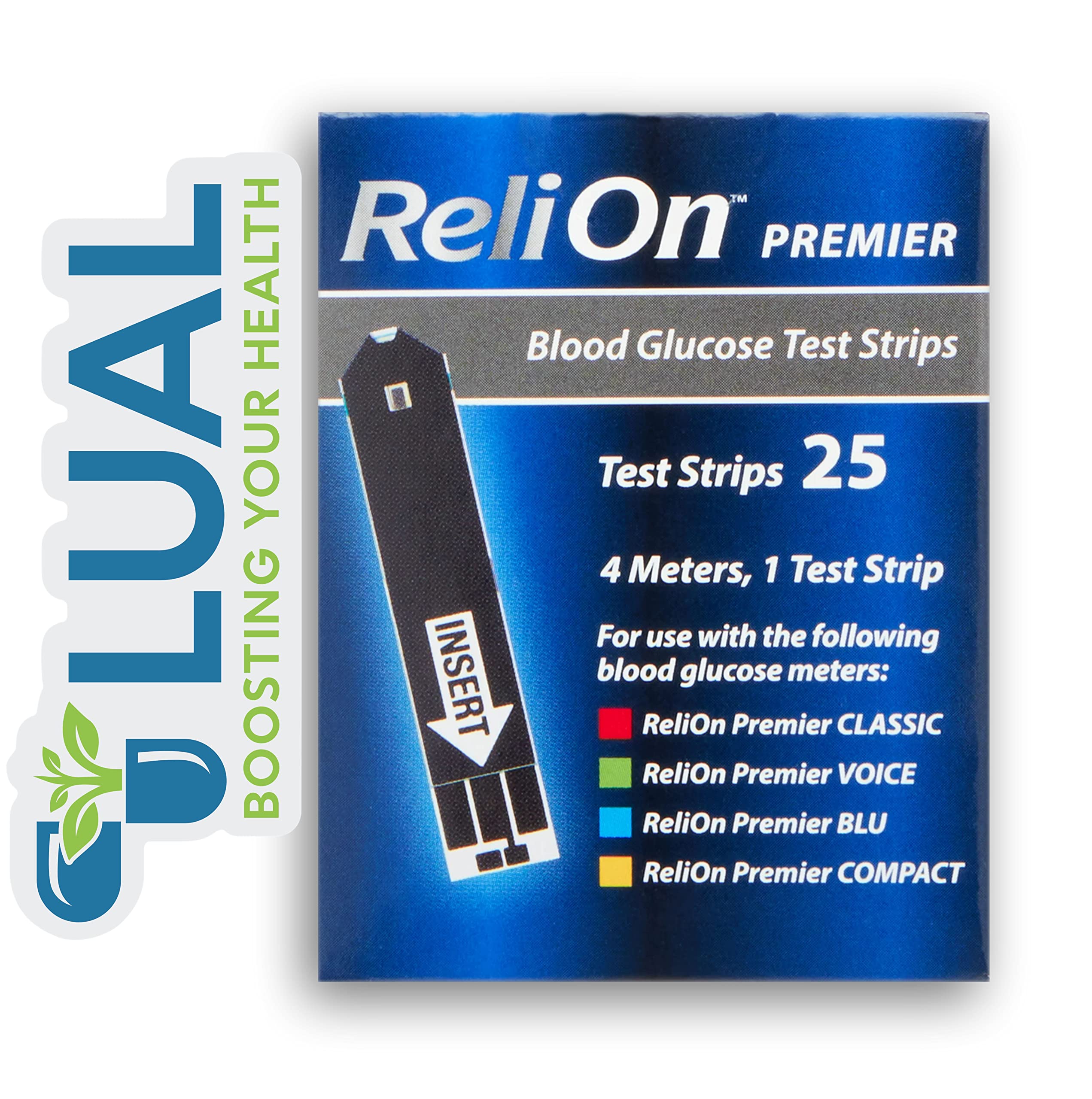 LUAL glucose meter display with clear readouts for easy viewing.