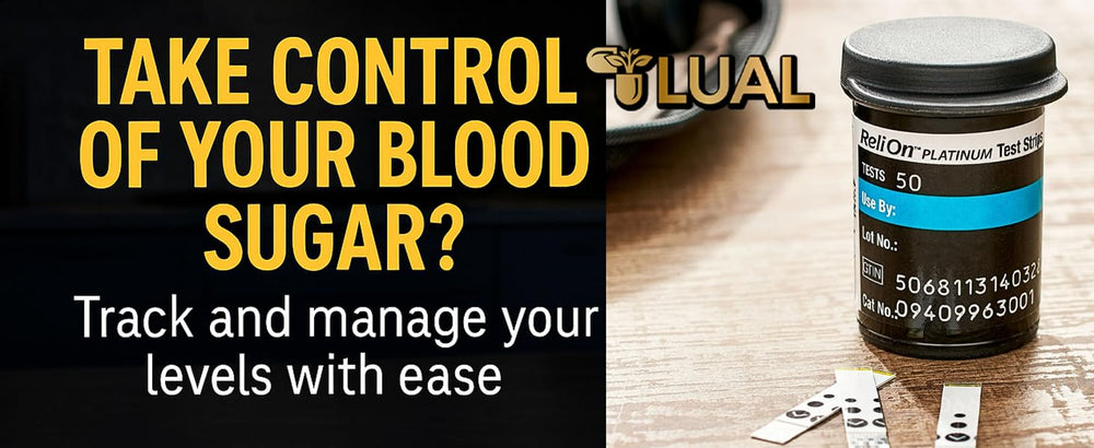 LUAL Platinum strip prepared for a 0.5 µL blood sample with precise handling.