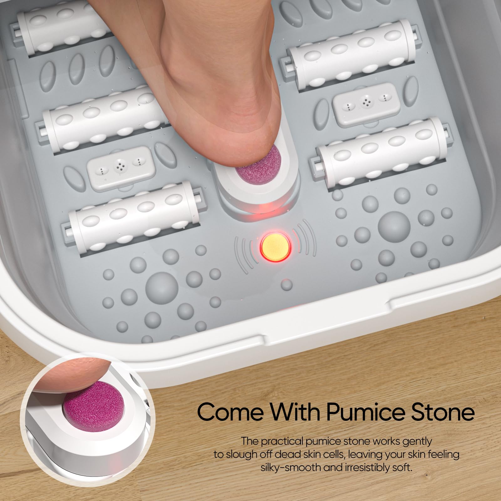 LUBBYGIM foot spa with rapid one‑minute heating
